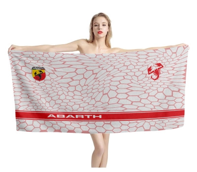 Fiat Abarth Rot Hex Weiß Strandtücher