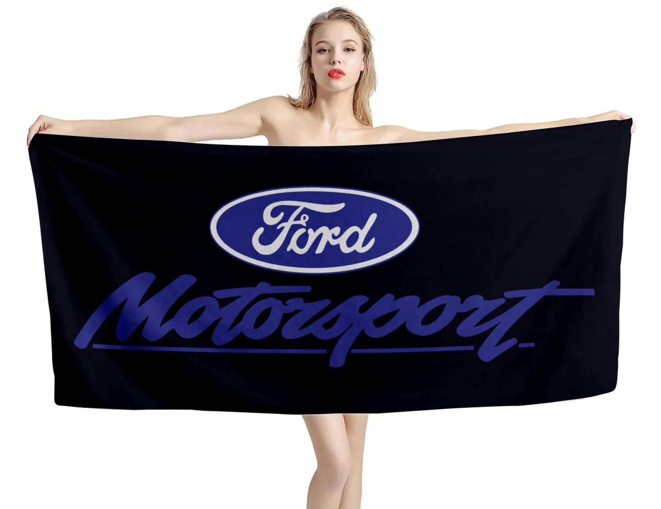 Ford Motorsport Black Beach Towel, FORD--2