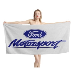 Ford Motorsport White Beach Towel
