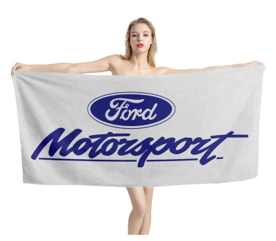 Ford Motorsport White Beach Towel