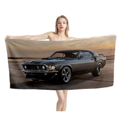 Ford Mustang 1969 Car Beach Towel