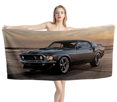 Ford Mustang 1969 Car Beach Towel
