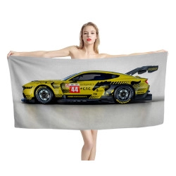 Ford Mustang Le Mans 24-hour Race Beach Towel