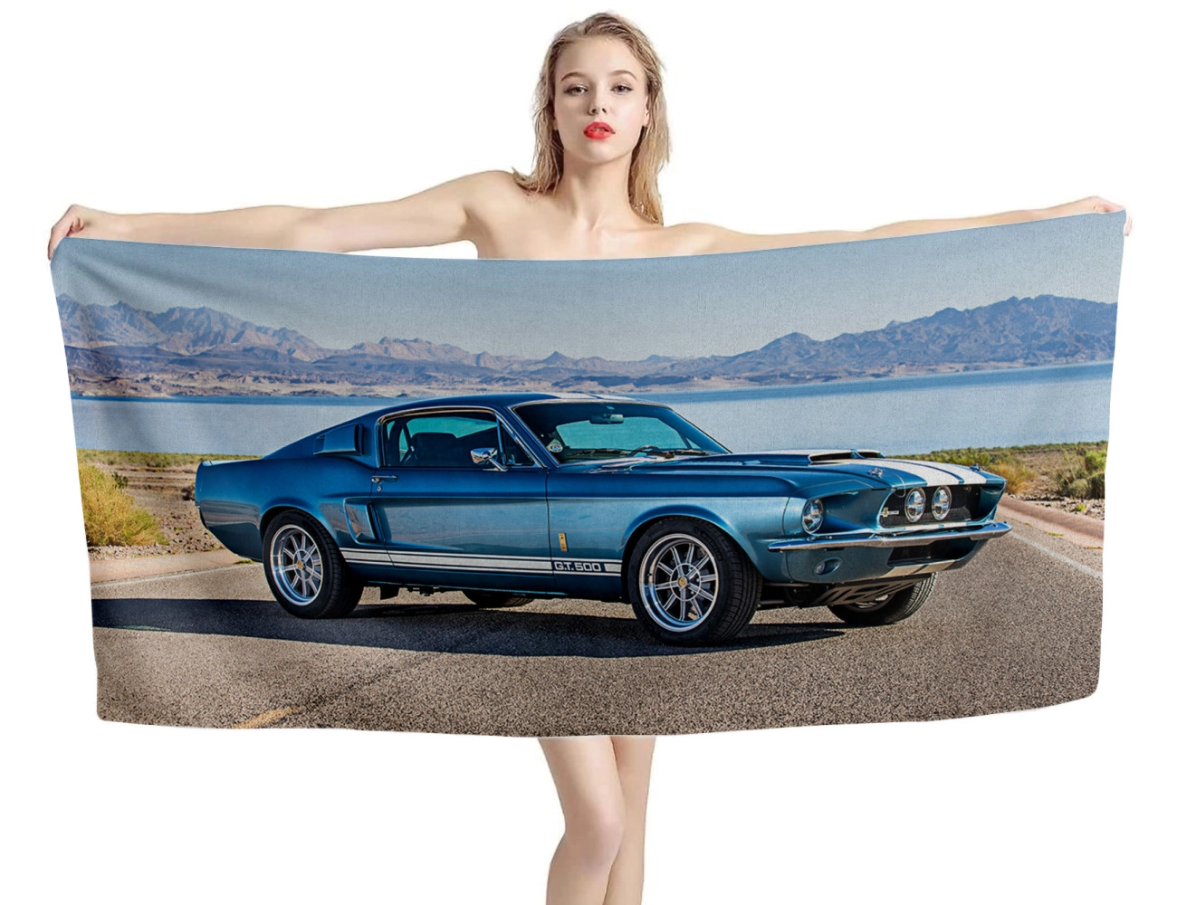 Ford Mustang Shelby 1967 GT500 Beach Towel, FORD--13