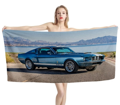 Ford Mustang Shelby 1967 GT500 Beach Towel