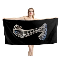 Ford Mustang Shelby GT 500 Logo Schwarz Strandtücher