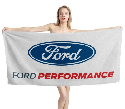 Ford Performance White Beach Towel