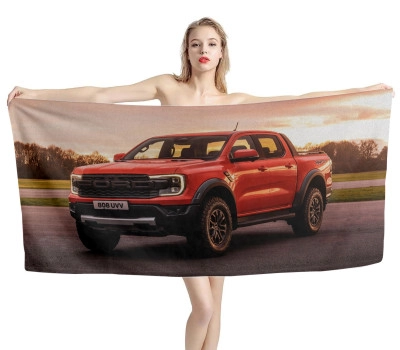 Ford Ranger Raptor 4x4 Pick-Up Truck Beach Towel