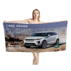 Land Rover White Jeep Beach Towel