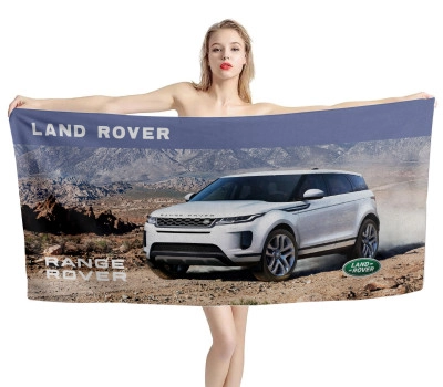 Land Rover White Jeep Beach Towel