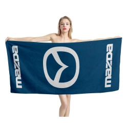Mazda Big Logo Blue Beach Towel