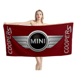 Mini Cooper Dark Red Beach Towel