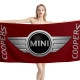 Mini Cooper Dark Red Beach Towel - Image 1