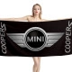 Mini Cooper Black Beach Towel - Image 1