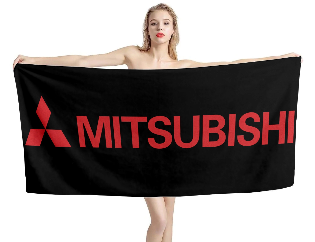 Mitsubishi Schwarz Strandtücher