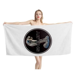 Mustang Shelby Logo White Beach Towel