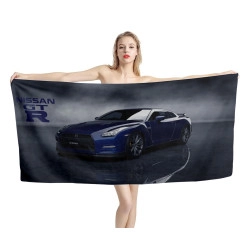 Nissan GTR Car Beach Towel 