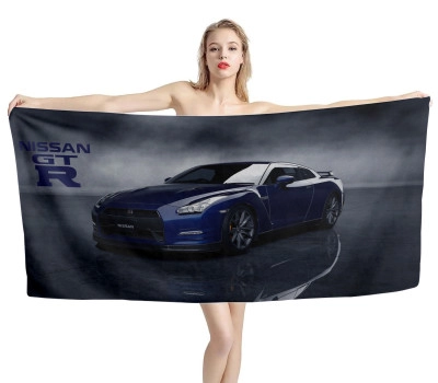 Nissan GTR Car Beach Towel 