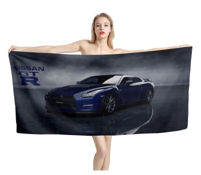 Nissan GTR Car Beach Towel 