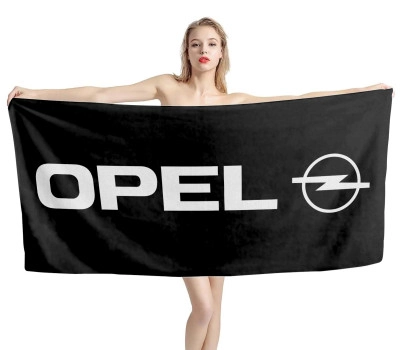Opel Black Beach Towel