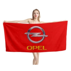 Opel Logo Red Beach Towel
