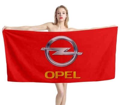 Opel Logo Red Beach Towel