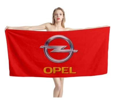 Opel Logo Red Beach Towel