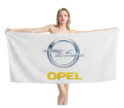 Opel Logo Weiß Strandtücher