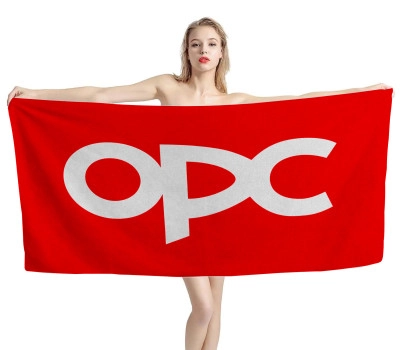Opel OPC Logo Red Beach Towel