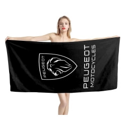 Peugeot Motocycles New 2021 Black Beach Towel