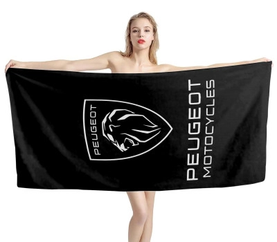Peugeot Motocycles New 2021 Black Beach Towel