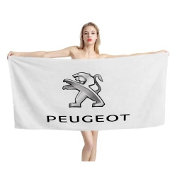 Peugeot White Beach Towel