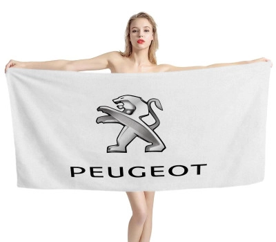 Peugeot White Beach Towel
