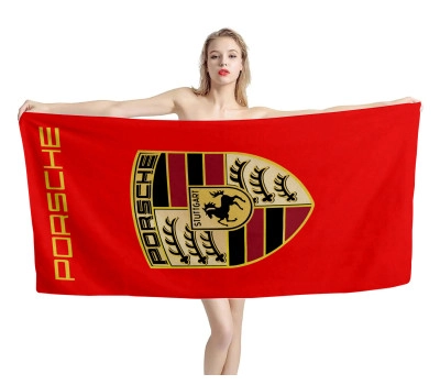 Porsche Red Beach Towel