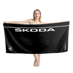 Skoda Black Beach Towel