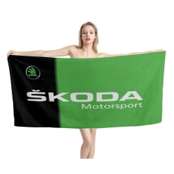 Skoda Grün-Schwarz Strandtücher
