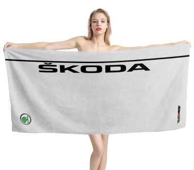 Skoda White Beach Towel
