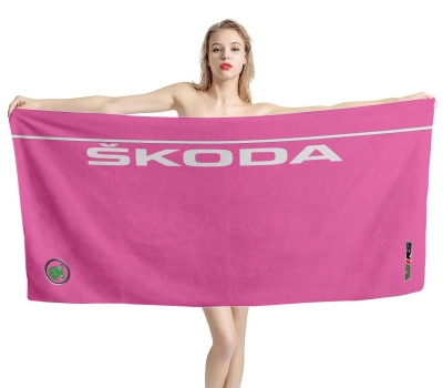 Skoda Hot Pink Beach Towel