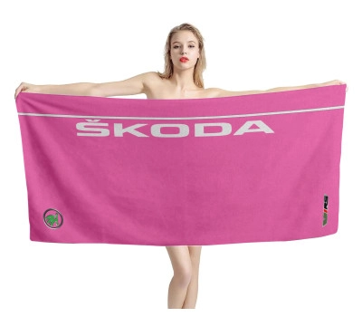 Skoda Hot Pink Beach Towel