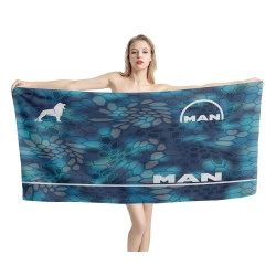 MAN Hex Blue Logo Beach Towel
