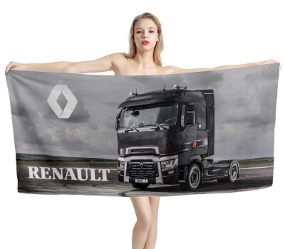 Renault Black Truck Beach Towel