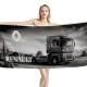 Renault Truck Black Beach Towel - Image 1