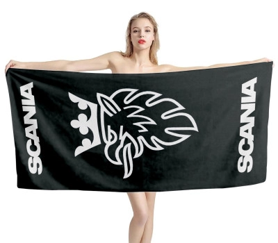 Scania Black Beach Towel