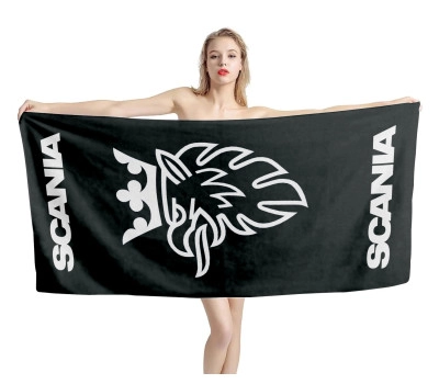 Scania Black Beach Towel