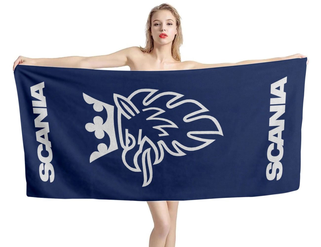 Scania Logo Blue Beach Towel