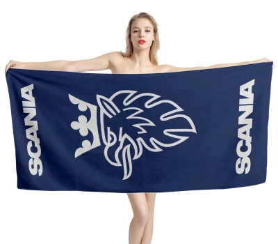 Scania Logo Blue Beach Towel