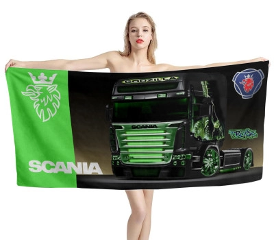 Scania Godzilla Truck Beach Towel
