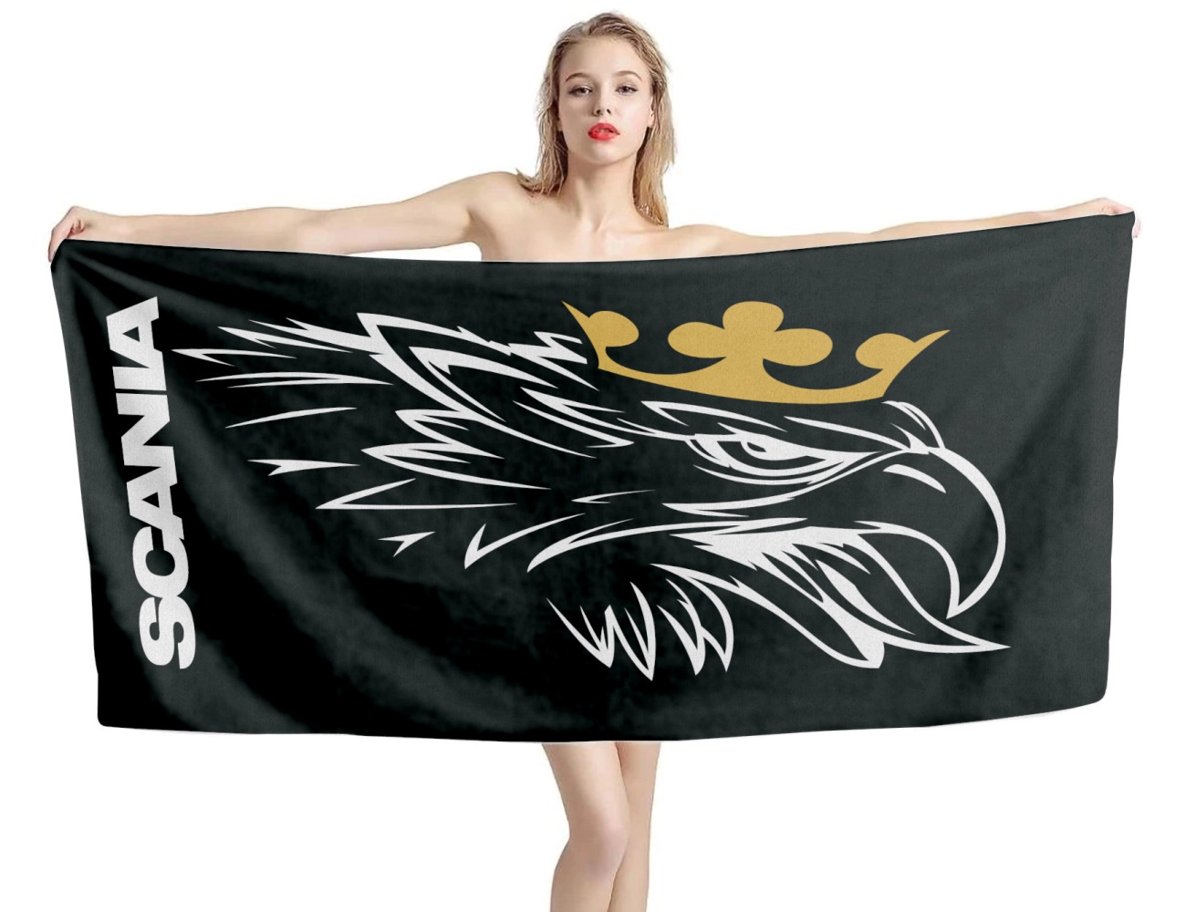 Scania Griffin Black Beach Towel