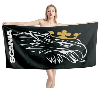 Scania Griffin Black Beach Towel