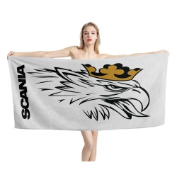 Scania Griffin White Beach Towel